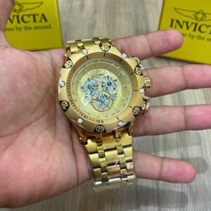 Relógio Invicta Modelo Não Especificado Dourado com Pulseira de Não Especificado no Atacado e Dropshipping