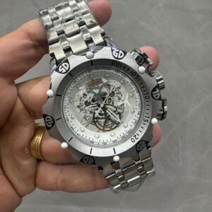 Relógio Invicta Prata com Pulseira de Aço Inoxidável no Atacado e Dropshipping Ref. CE2E4