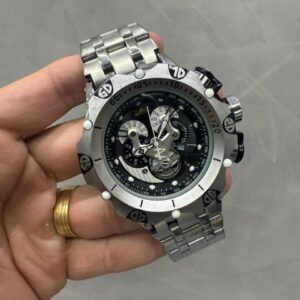 Relógio Invicta Prata com Pulseira de Aço Inoxidável no Atacado e Dropshipping Ref. 1B7EE
