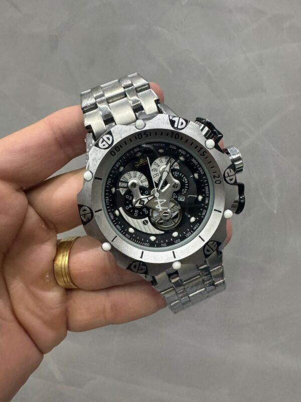 Relógio Invicta Prata com Pulseira de Aço Inoxidável no Atacado e Dropshipping Ref. 1B7EE