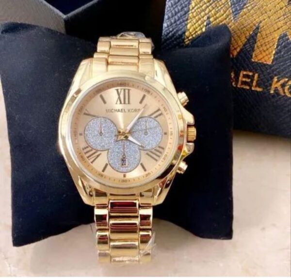 Relógio Michael Kors Feminino Dourado com Pulseira de Aço Inoxidável no Atacado e Dropshipping