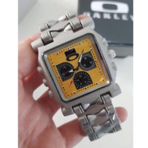 Relógio Oakley Minute Machine Amarelo com Pulseira de Aço no Atacado e Dropshipping