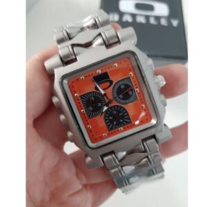 Relógio Oakley Minute Machine Laranja com Pulseira de Aço Inoxidável no Atacado e Dropshipping