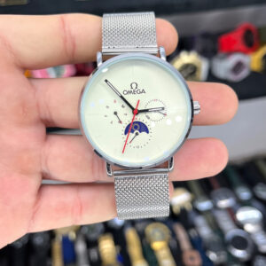 Relógio Omega Aço Prata com Pulseira de Aço no Atacado e Dropshipping