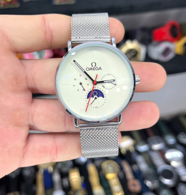Relógio Omega Aço Prata com Pulseira de Aço no Atacado e Dropshipping