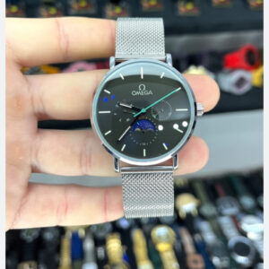Relógio Omega Aço Preto com Pulseira de Aço no Atacado e Dropshipping