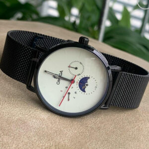 Relógio Omega Aço Preto com Pulseira de Aço no Atacado e Dropshipping Ref. 190DE